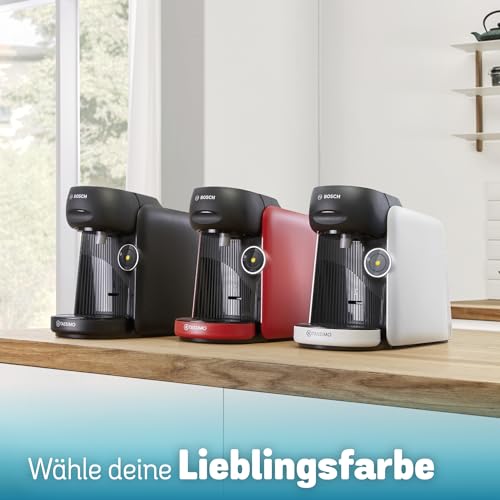 Tassimo Finesse TAS163E – Kapselmaschine mit IntensityBoost, über 70 Getränke, 1400W, Rot/Schwarz