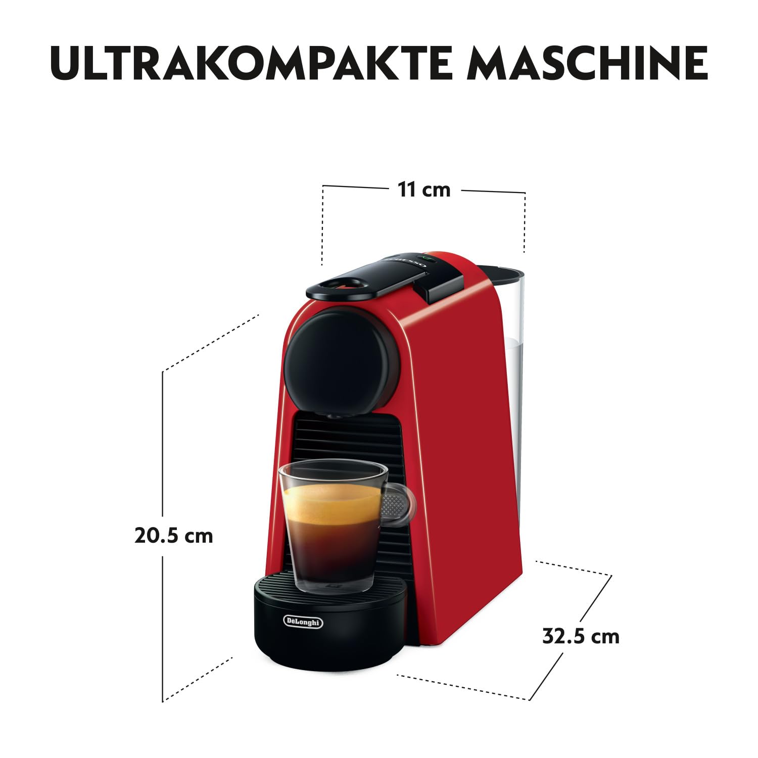 Essenza Mini EN85.R – Kapselmaschine, 19 Bar, Rot