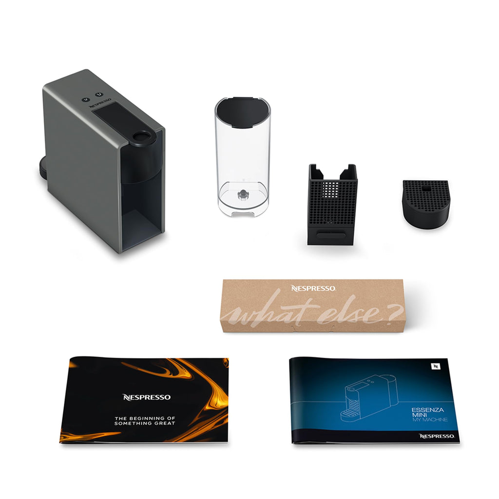 Essenza Mini XN110B – Kapselmaschine, 19 Bar, Ultrakompakt, Grau