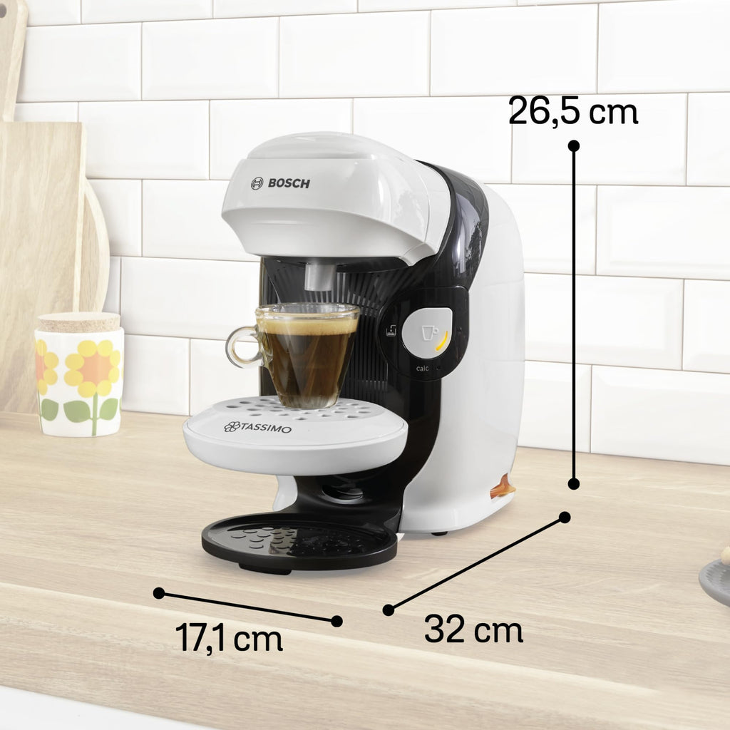 Tassimo Style TAS1104 – Kapselmaschine, über 70 Getränke, INTELLIBREW™, 1400W, Weiss
