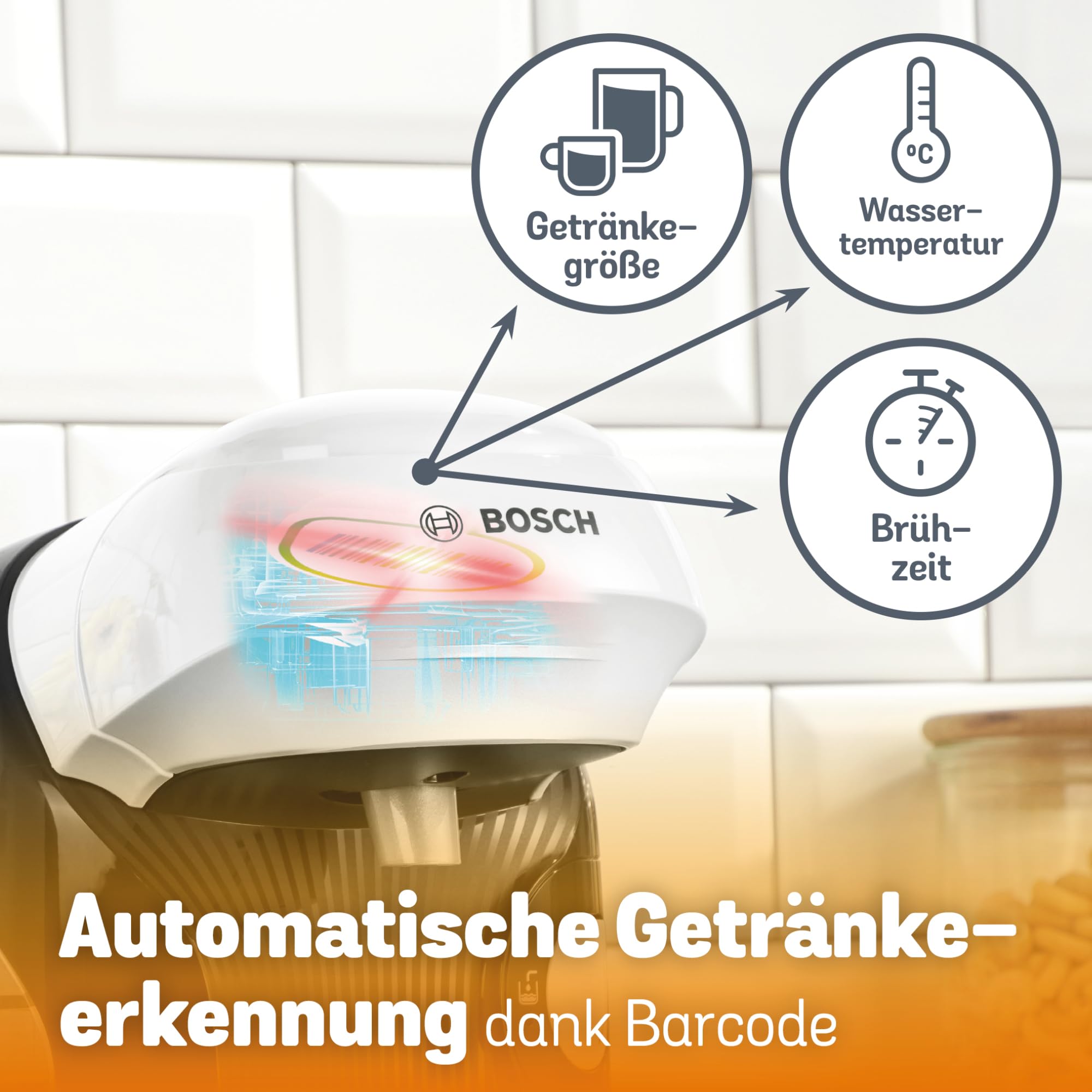 Tassimo Style TAS1104 – Kapselmaschine, über 70 Getränke, INTELLIBREW™, 1400W, Weiss