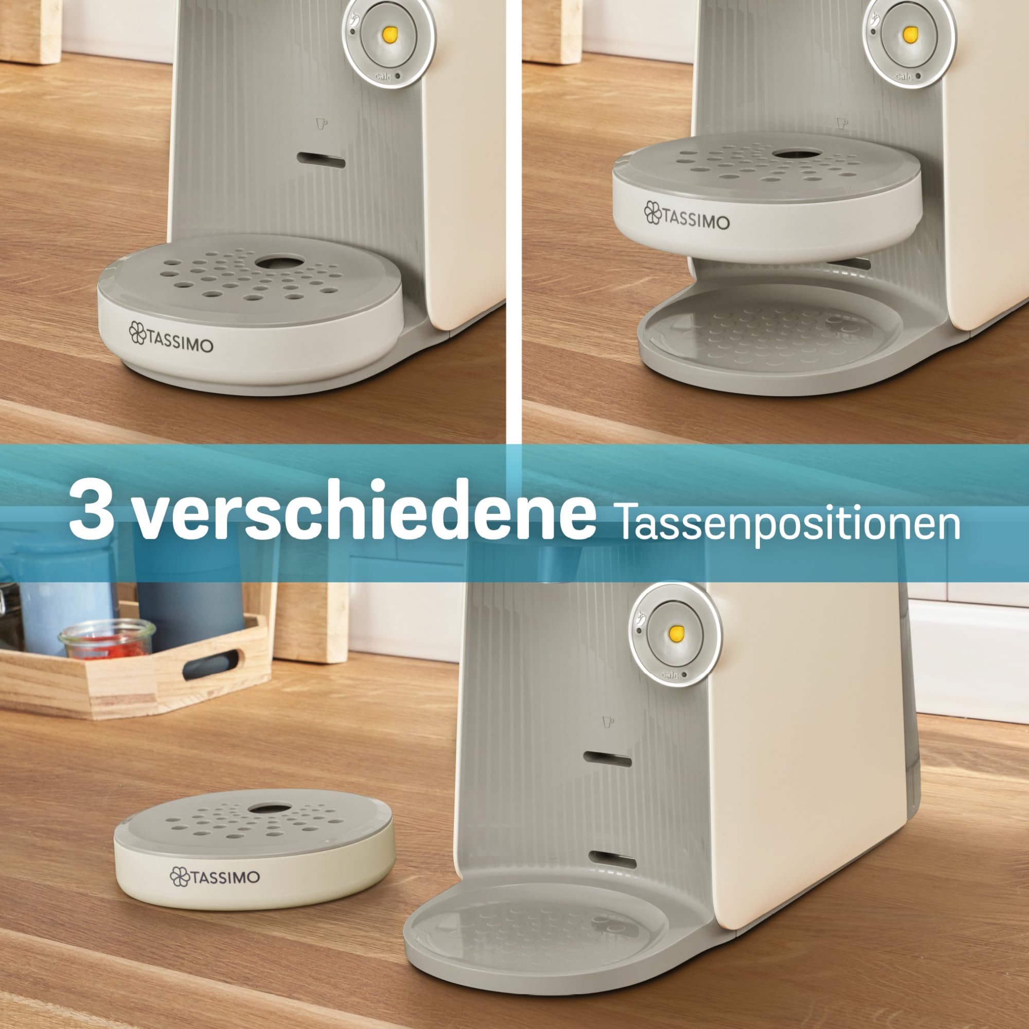 Tassimo Finesse TAS167P – Kapselmaschine mit IntensityBoost, über 70 Getränke, 1400W, Creme