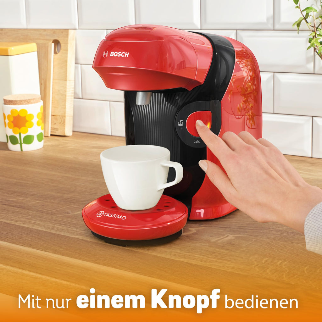 Tassimo Style TAS1103 – Kapselmaschine, über 70 Getränke, INTELLIBREW™, 1400W, Rot