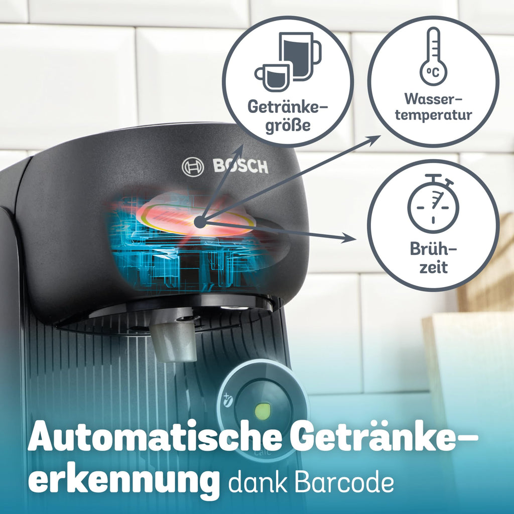 Tassimo Finesse TAS162E – Kapselmaschine mit IntensityBoost, über 70 Getränke, 1400W, Schwarz