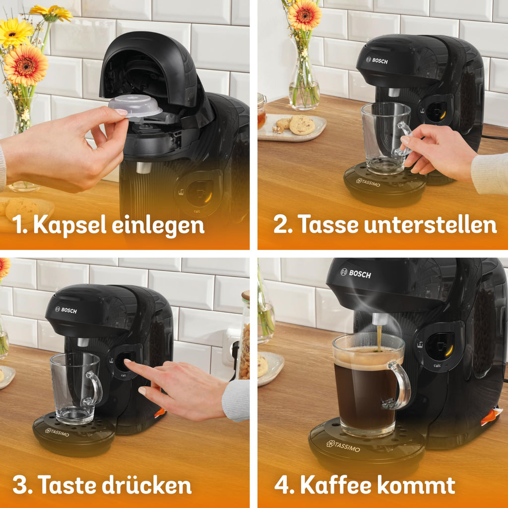 Tassimo Style TAS1102 – Kapselmaschine, über 70 Getränke, INTELLIBREW™, 1400W, Schwarz